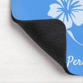 Hummingbird Simple & Elegant Blue & White Mousepad (Ecke)