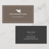 Hummingbird Simple Schlicht Brown Visitenkarte (Vorne/Hinten)