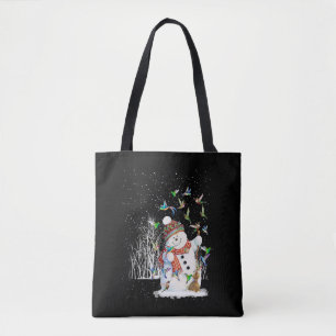 Hummingbird Snowman Frohe Weihnachten Tasche