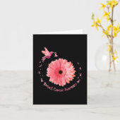 Hummingbird Sonnenblume Rosa Ribbon Brustkrebs Aw Karte (Gelbe Blume)