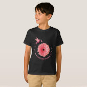 Hummingbird Sonnenblume Rosa Ribbon Brustkrebs Aw T-Shirt (Vorne ganz)
