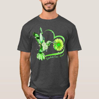 Hummingbird Sonnenblumen Grüner Ribbon Lymphom Kre T-Shirt