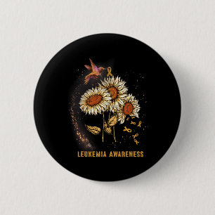 Hummingbird Sonnenblumen Leukämie Bewusstsein Button