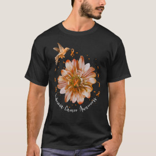 Hummingbird Sonnenblumen Leukämie Bewusstsein Oran T-Shirt