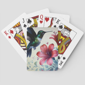Hummingbird spielt Karten Spielkarten