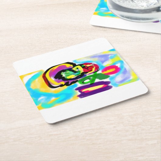 Hummingbird spring  rechteckiger pappuntersetzer (angewinkelt)