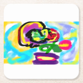 Hummingbird spring rechteckiger pappuntersetzer