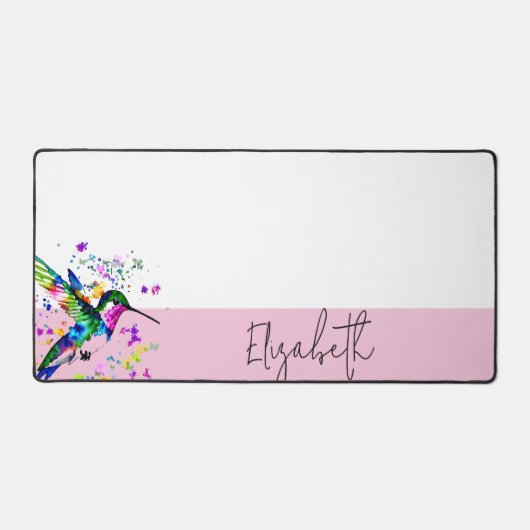 Hummingbird Spritzer personalisiert Schreibtischunterlage (Vorderseite)