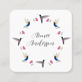 Hummingbird Square Business Card Quadratische Visitenkarte