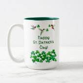 Hummingbird St. Patrick's Day Two-Tone Coffee Tass Zweifarbige Tasse (Links)
