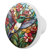 Hummingbird Stached Glass Bird Keramikknauf (Rechts)
