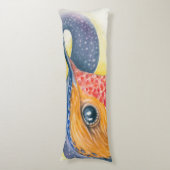 Hummingbird Stars Galaxy Wasserfarbe Seitenschläferkissen (Vorderseite Vertikal)