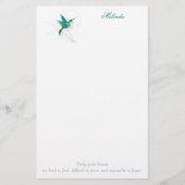 Hummingbird Stationery Briefpapier (Vorderseite)