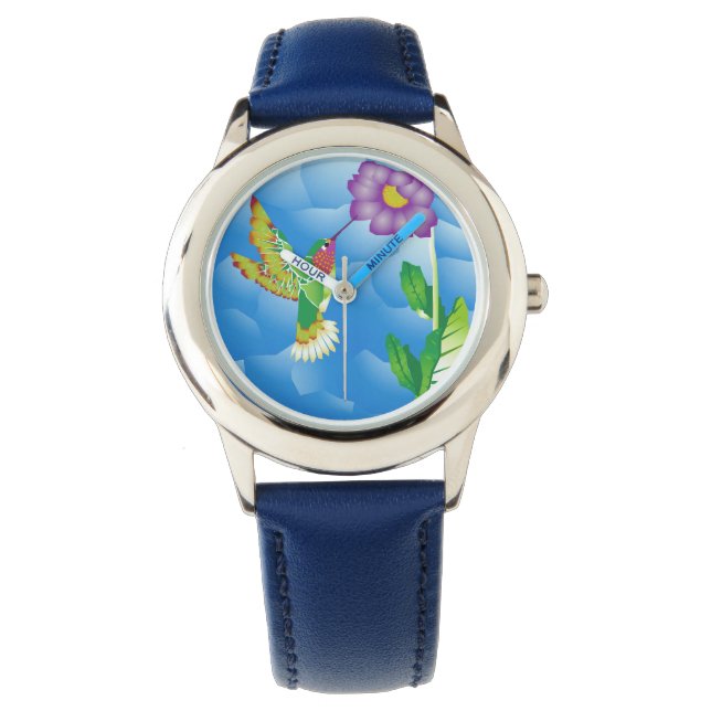 Hummingbird: stilisiert armbanduhr (Vorderseite)