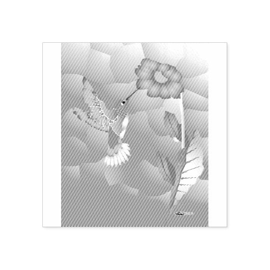 Hummingbird: stilisiert gummistempel (Prägung)