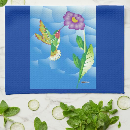 Hummingbird: stilisiert handtuch (Gefaltet)