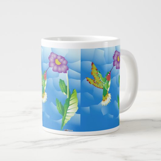 Hummingbird: stilisiert Jumbo-Tasse (Vorderseite Rechts)