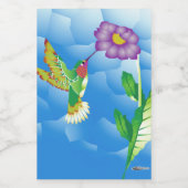 Hummingbird: stilisiert lebensmitteletikett (Einzelnes Label)