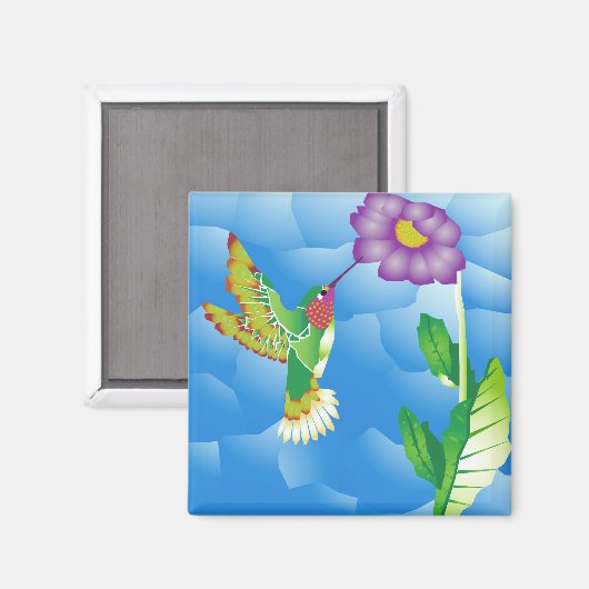 Hummingbird: stilisiert magnet (Vorderseite/Rückseite)