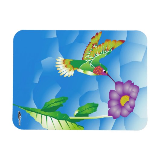 Hummingbird: stilisiert magnet (Horizontal)