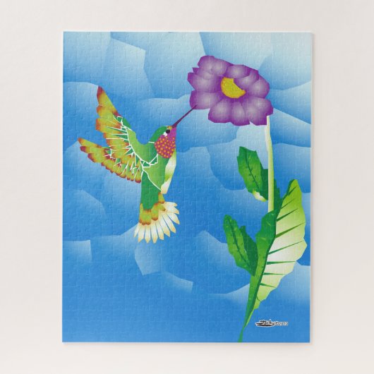 Hummingbird: stilisiert puzzle (Vertikal)