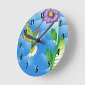 Hummingbird: stilisiert runde wanduhr (Winkel)