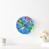 Hummingbird: stilisiert runde wanduhr (Zuhause)