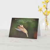 Hummingbird Still Scripture Card Isaiah 41:10 Karte (Gelbe Blume)
