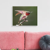 Hummingbird Stretches Foto Print Leinwanddruck (Insitu (Wohnzimmer))