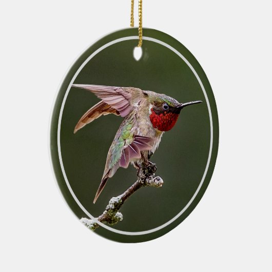 Hummingbird Stretches Keramik Ornament (Rechts)