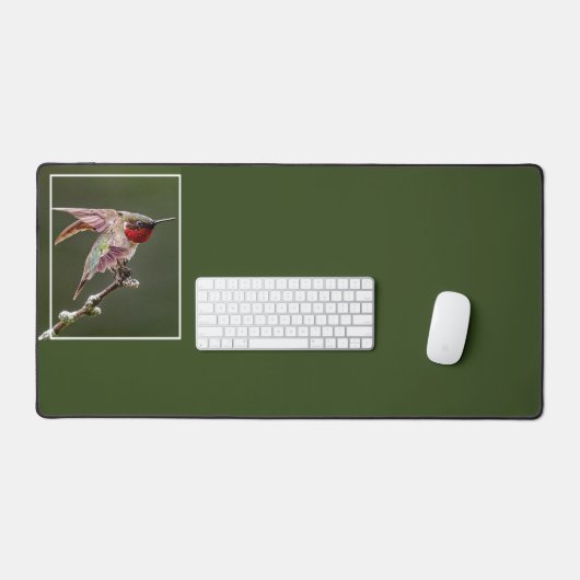 Hummingbird Stretches Schreibtischunterlage (Tastatur & Maus)