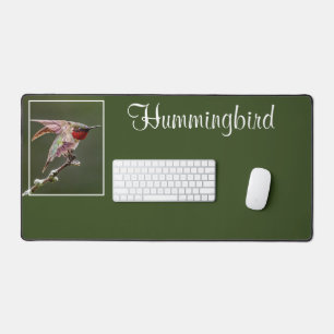 Hummingbird strettet Text Schreibtischunterlage
