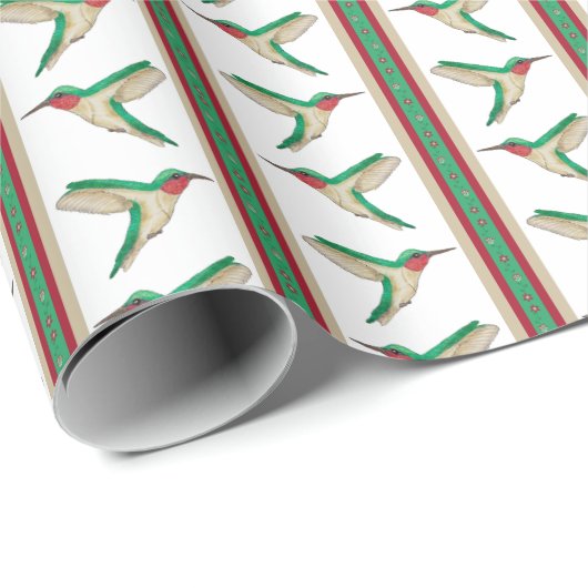Hummingbird Stripe Geschenkpapier (Rolleneckpunkt)