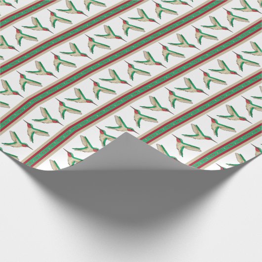 Hummingbird Stripe Geschenkpapier (Ecke)