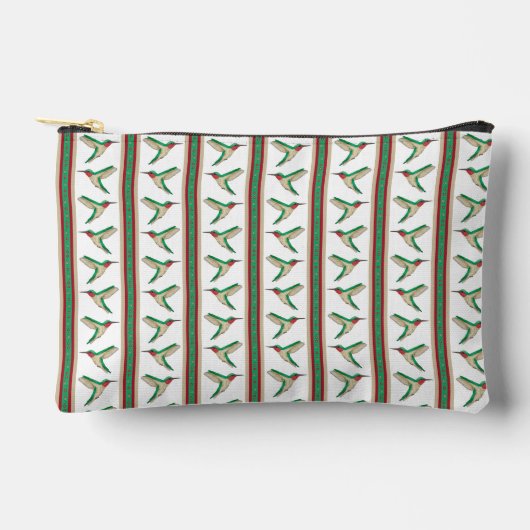 Hummingbird Stripe Zipper Pouch Zubehörtasche (Vorderseite)