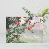 Hummingbird Summer Floral Garden Party Einladung (Stehend Vorderseite)