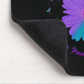 Hummingbird Sunflower Herz Lila Ribbon Suizid Mousepad (Ecke)