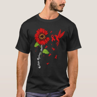 Hummingbird & Sunflower Multiple Myeloma Awareness T-Shirt
