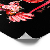 Hummingbird Sunflower Red Ribbon Blood Cancer Awar Poster (Ecke)