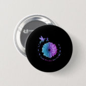 Hummingbird Sunflower Suicide Prevention Awareness Button (Vorne & Hinten)
