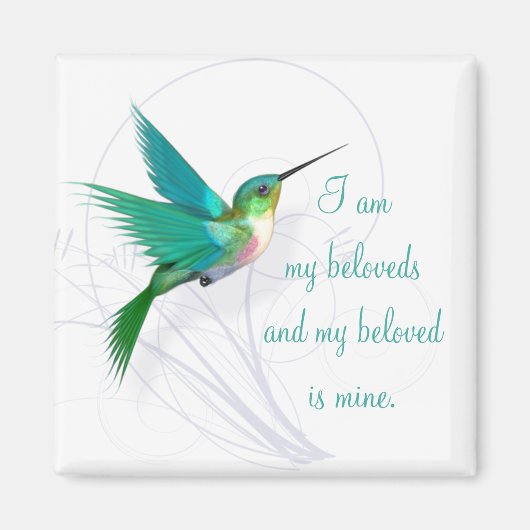 Hummingbird Swirl Magnet ~ Mein Geliebter (Vorne)