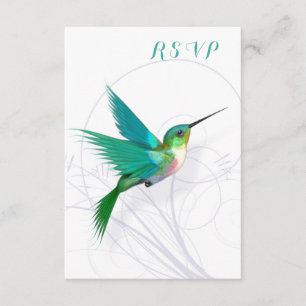 Hummingbird Swirl RSVP Card Karte
