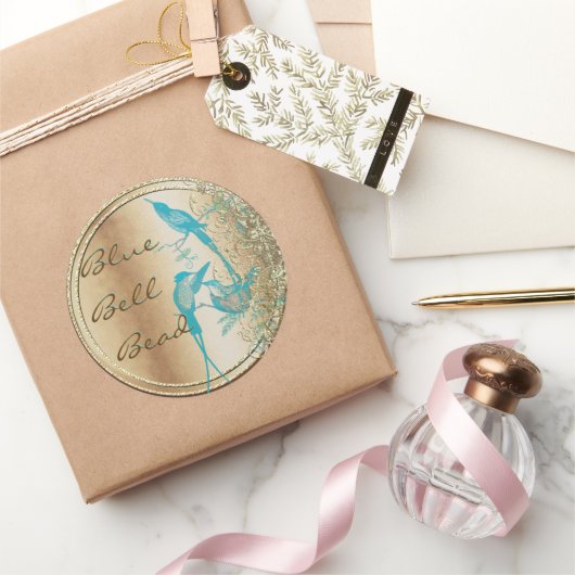 Hummingbird Swirl Runder Aufkleber (Schenken)