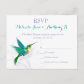 Hummingbird Swirl UAWG Postcard Einladungspostkarte (Vorderseite)