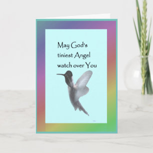 Hummingbird Sympathy Card-Gottes kleinster Engel Karte