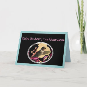 Hummingbird Sympathy Card von uns allen Karte