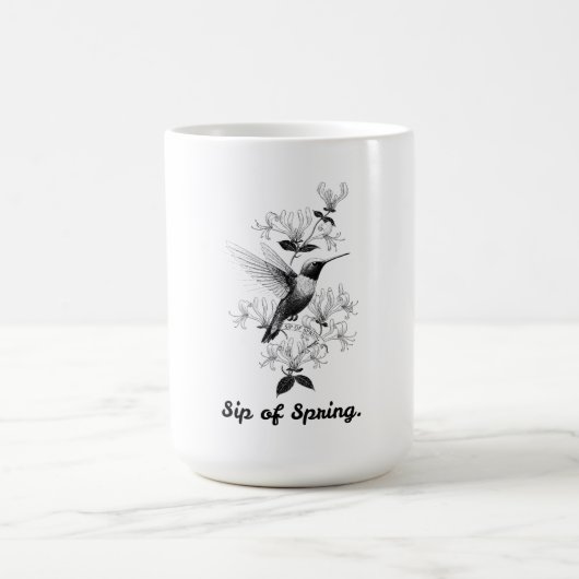 Hummingbird T-Shirt, Honeysuckle Vine Kaffeetasse (Mittel)