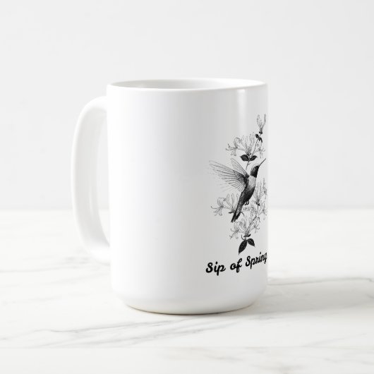 Hummingbird T-Shirt, Honeysuckle Vine Kaffeetasse (Vorderseite Links)