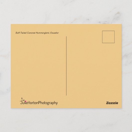Hummingbird Talking with Open Beak Postkarte (Rückseite)