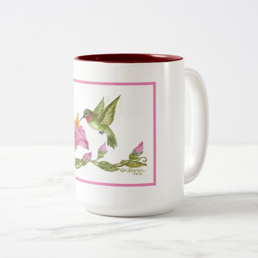 Hummingbird-Tasse Zweifarbige Tasse (VorderseiteRechts)
